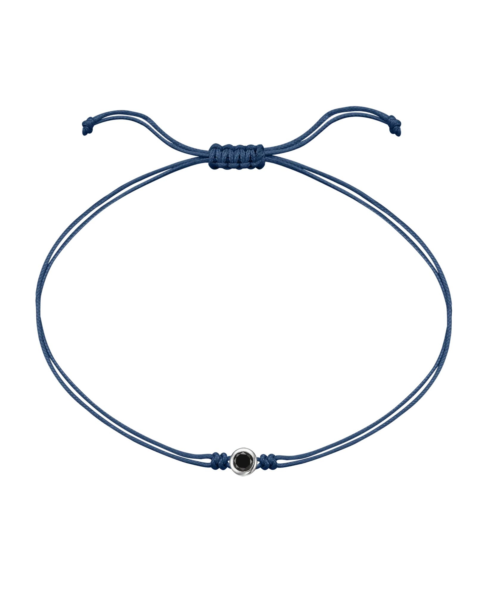 Black Diamond String Of Love - 14K Yellow Gold