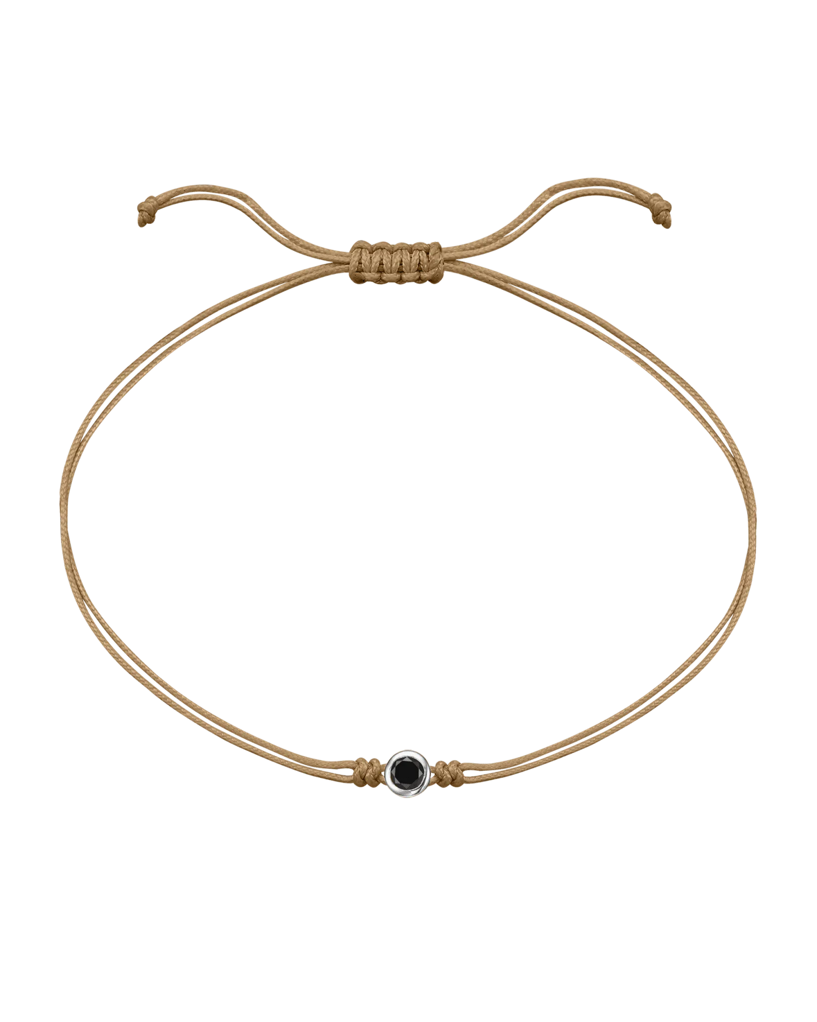 Black Diamond String Of Love - 14K Yellow Gold