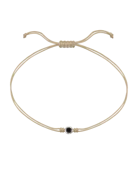 Black Diamond String Of Love - 14K Yellow Gold