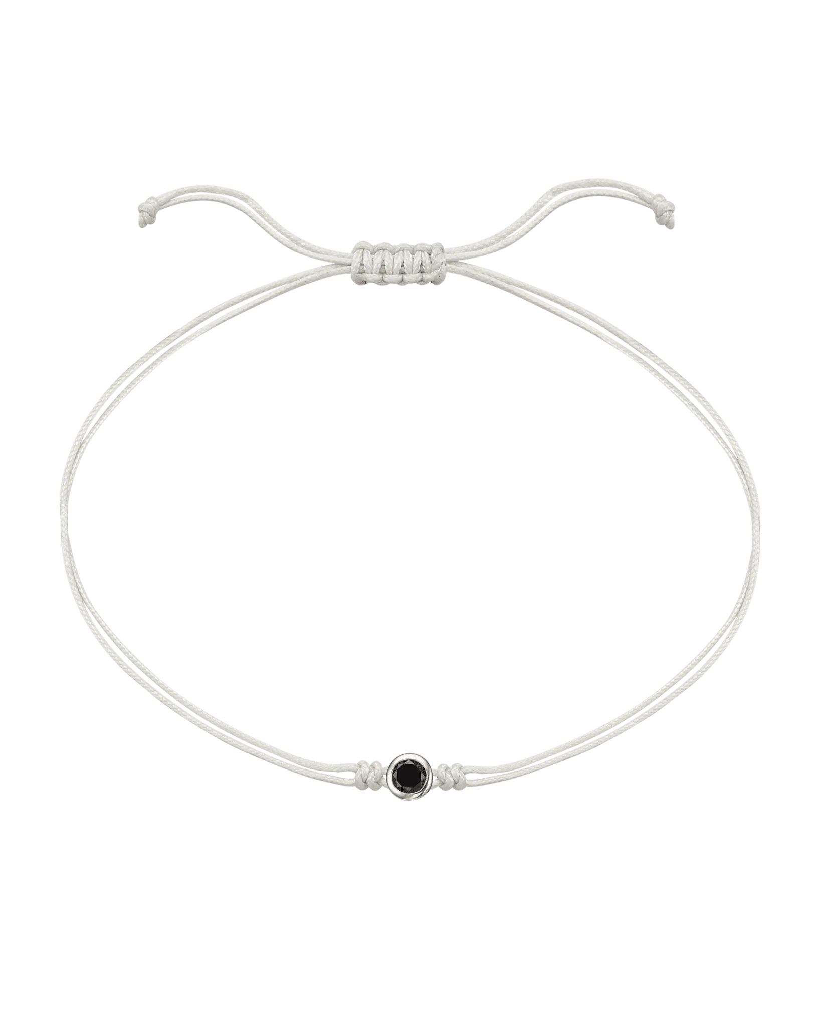 Black Diamond String Of Love - 14K Yellow Gold