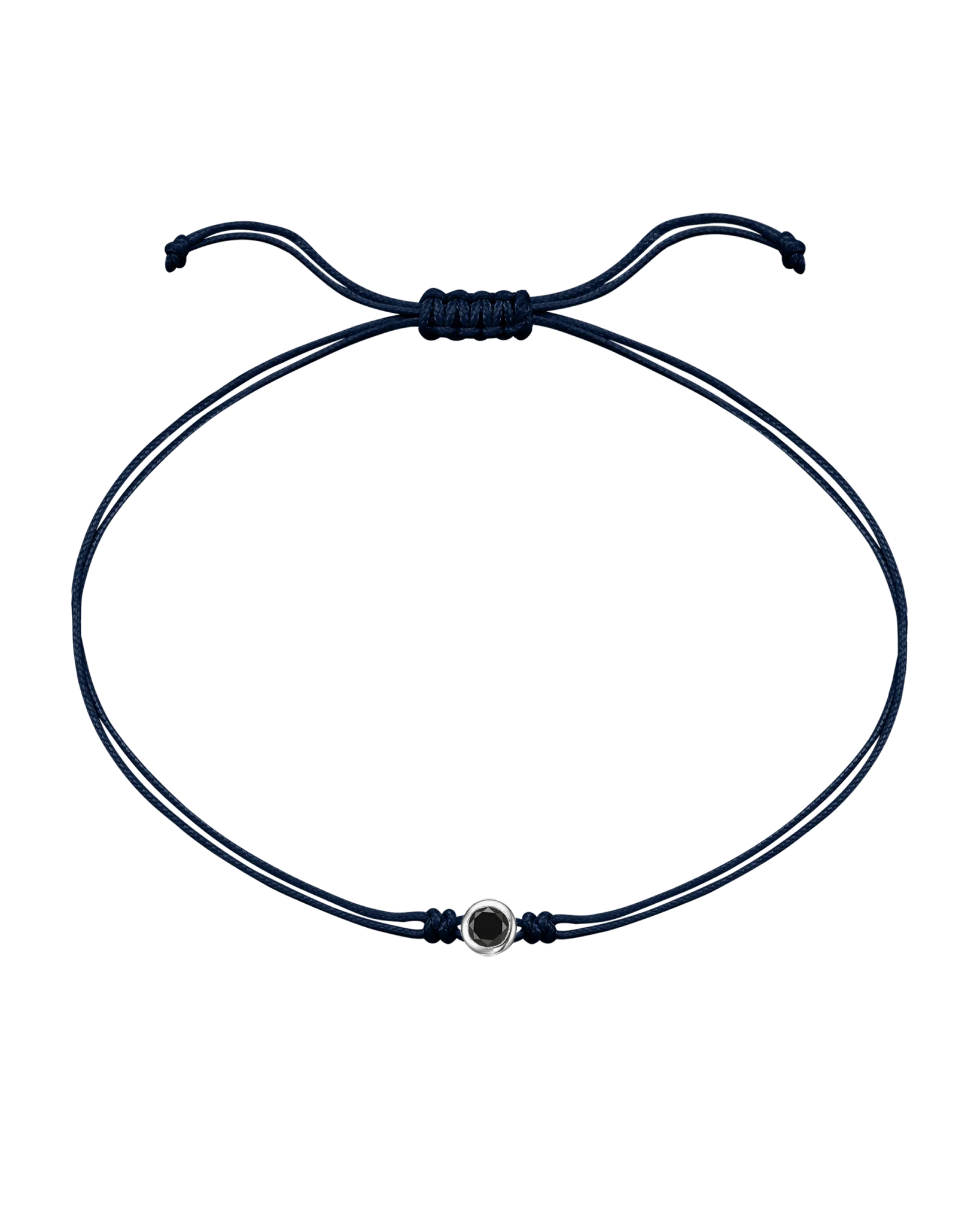 Black Diamond String Of Love - 14K Yellow Gold