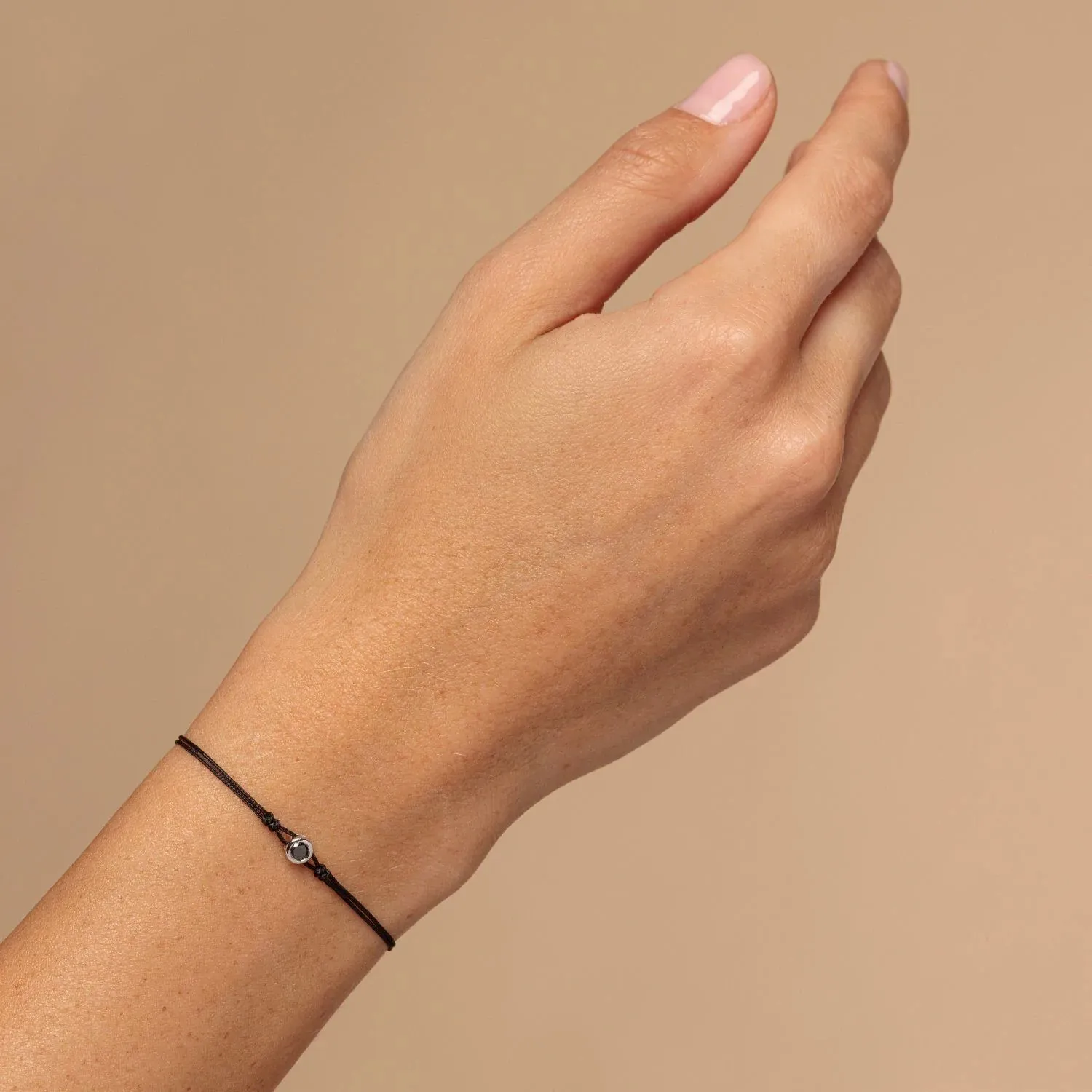 Black Diamond String Of Love - 14K Yellow Gold