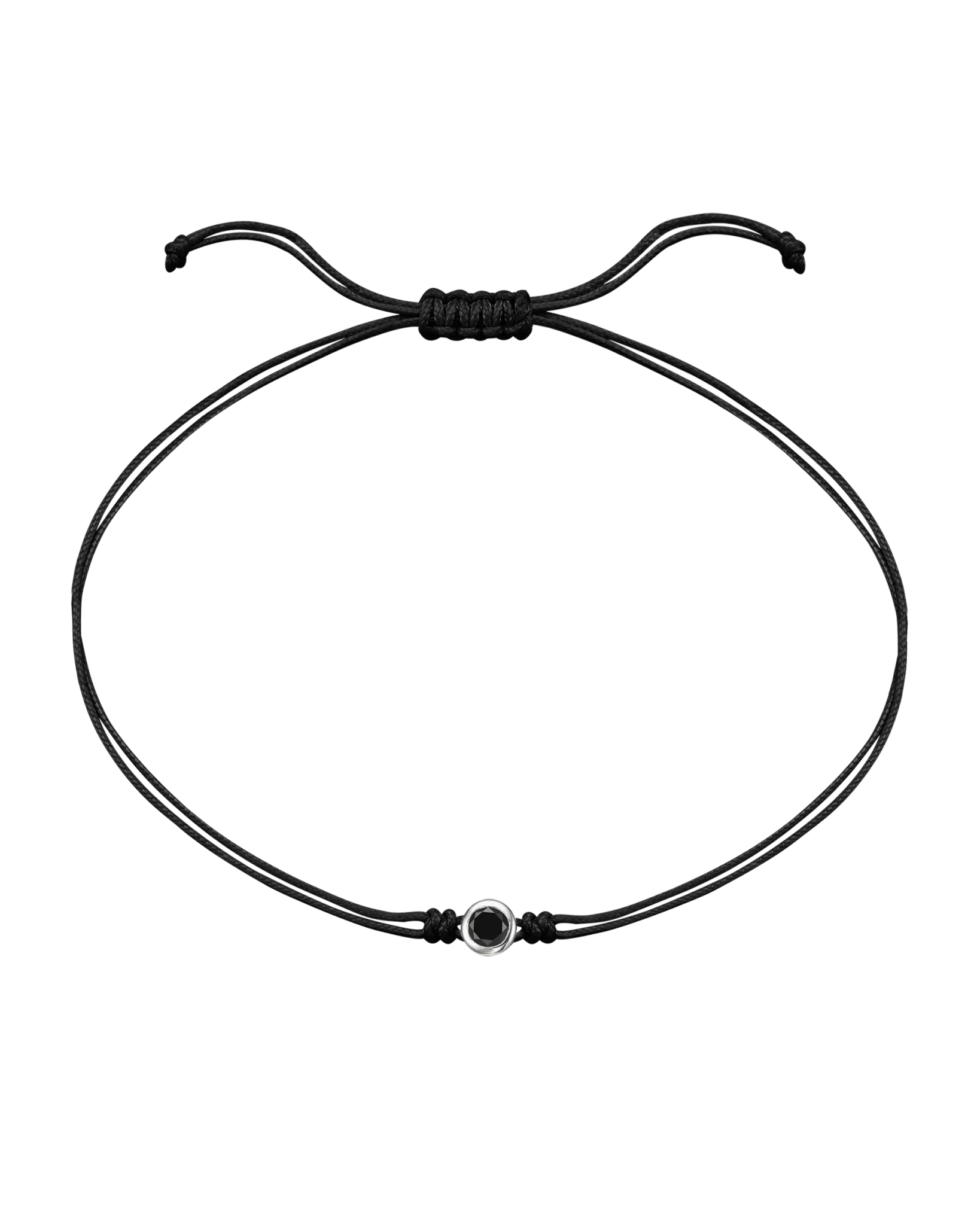 Black Diamond String Of Love - 14K Yellow Gold