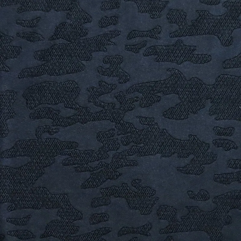Black Textured Camo on Black Nylon Spandex Swimsuit Fabric