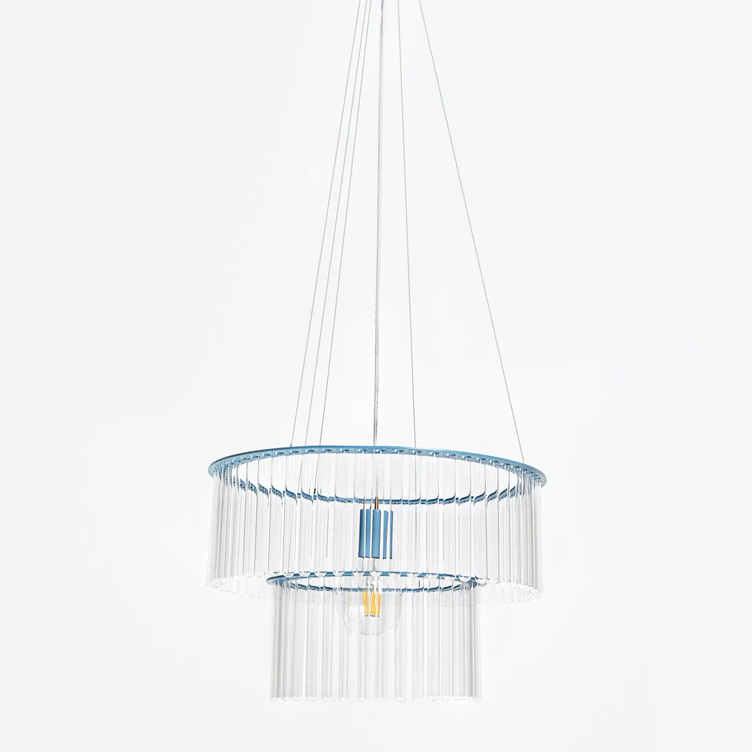 Blue Maria SC Test Tube Chandelier - Double
