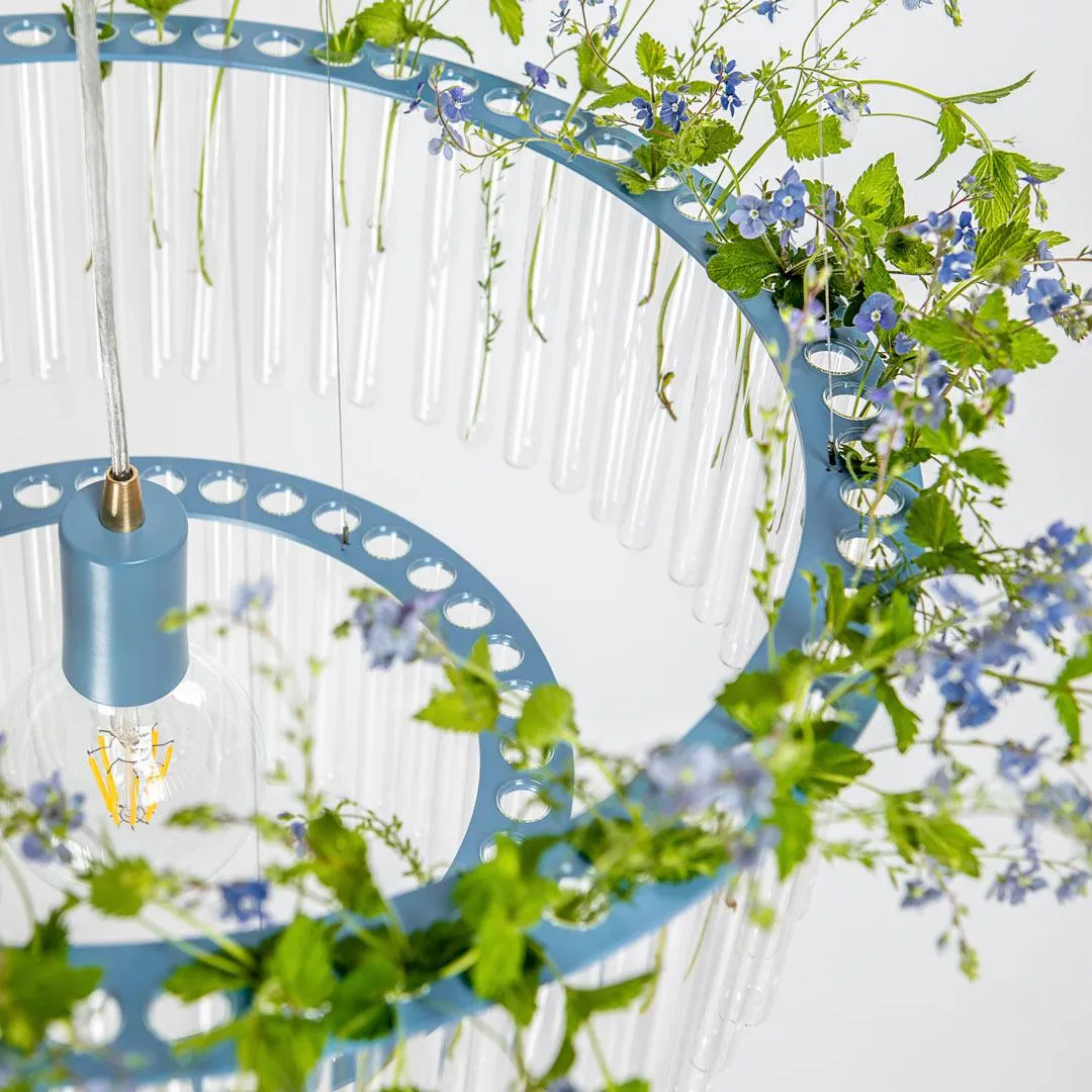 Blue Maria SC Test Tube Chandelier - Double