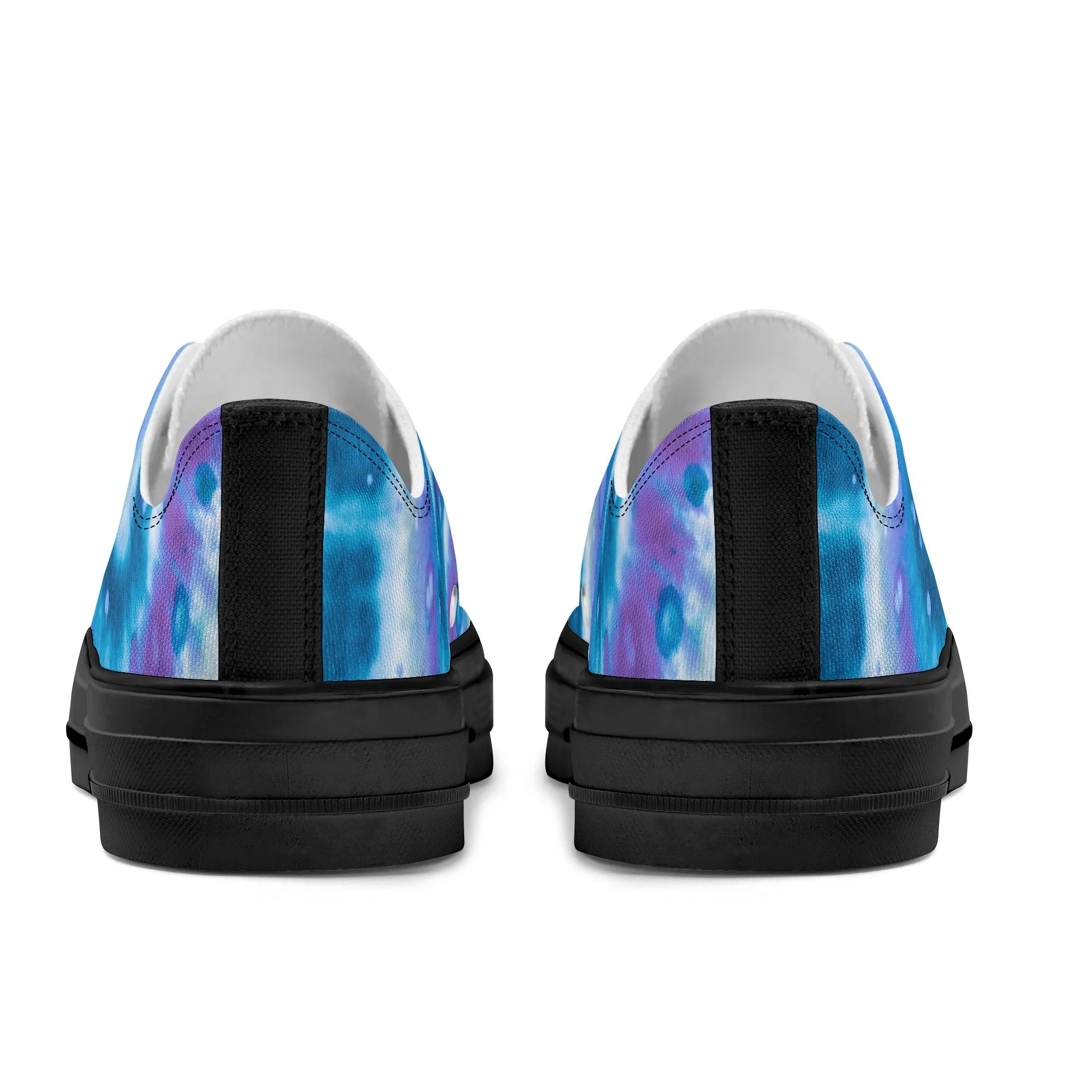 Blue Tie Dye Pattern - Womens Classic Low Top Canvas Shoes for Footwear Lovers