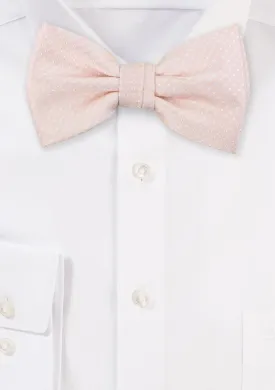 Blush Pink Pin Dot Bowtie