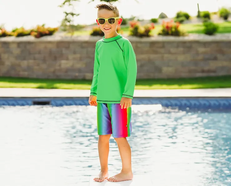 Boys UPF 50  Long Sleeve Rashguard | Navy Blue