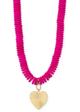 Bracha Grand Love Necklace- Pink