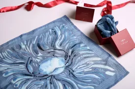 Cancer Gift Box / Zodiac Themed Pure Silk POCKET SQUARE