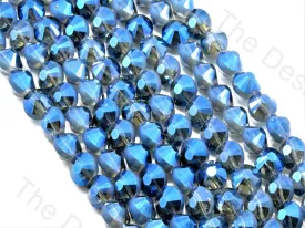 Circular Dial Blue Transparent Lustre Designer Beads