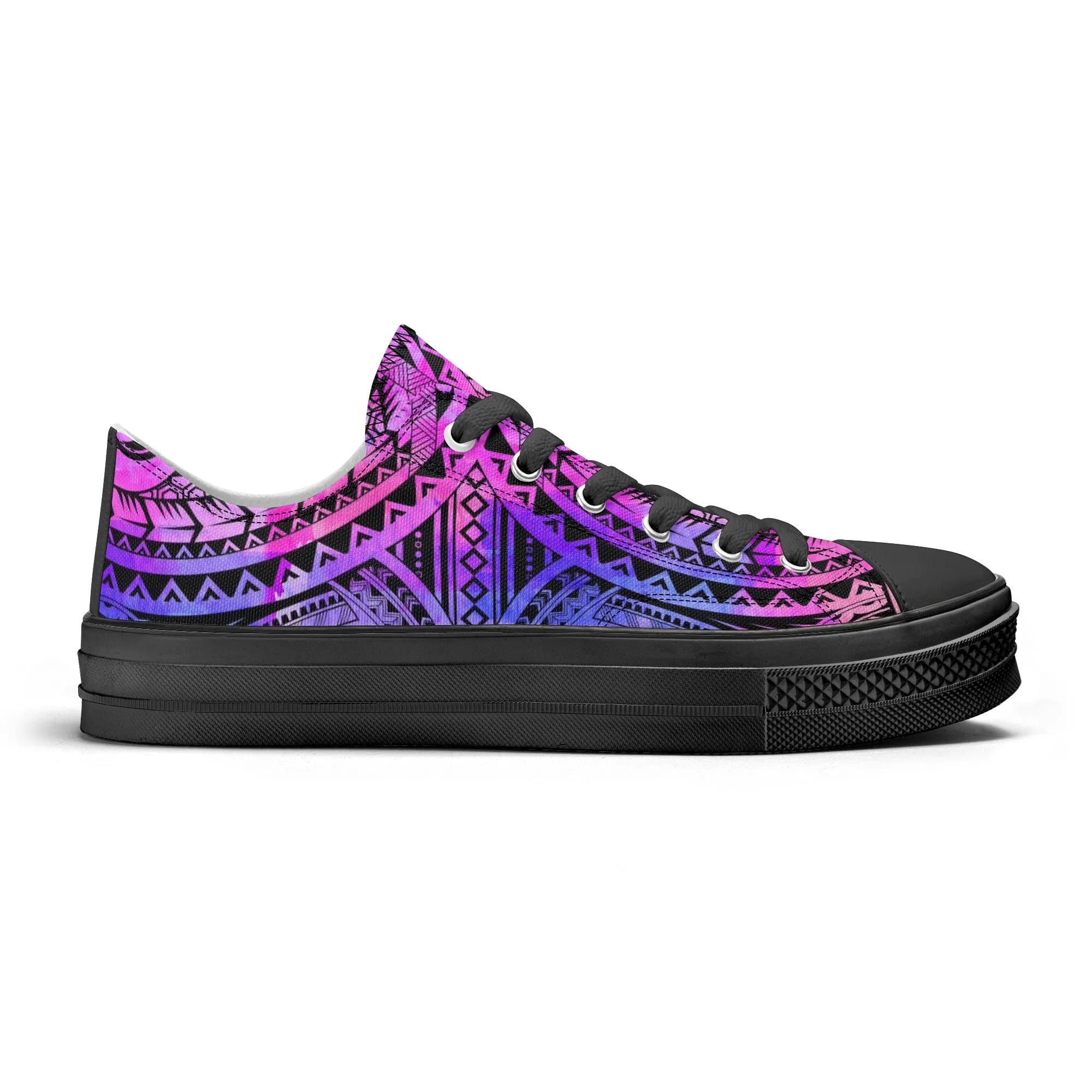 Colorful Purple Abstract Design Pattern - Mens Classic Low Top Canvas Shoes for Footwear Lovers
