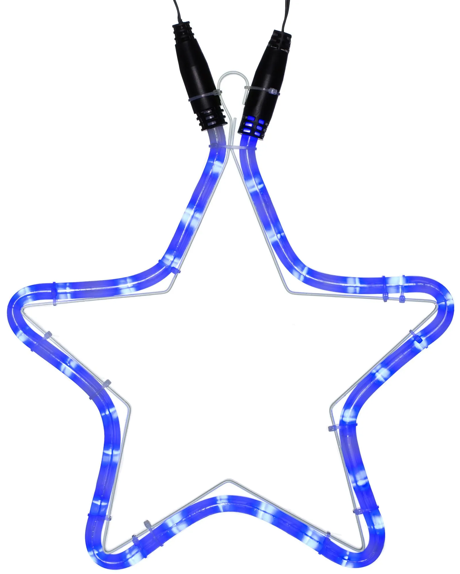 Connectable Star Rope Light Silhouette, Blue, 32 cm