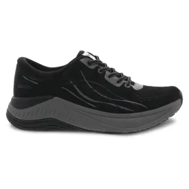 Dansko Womens Pace Wide Walking Shoes, Black/Grey Mesh