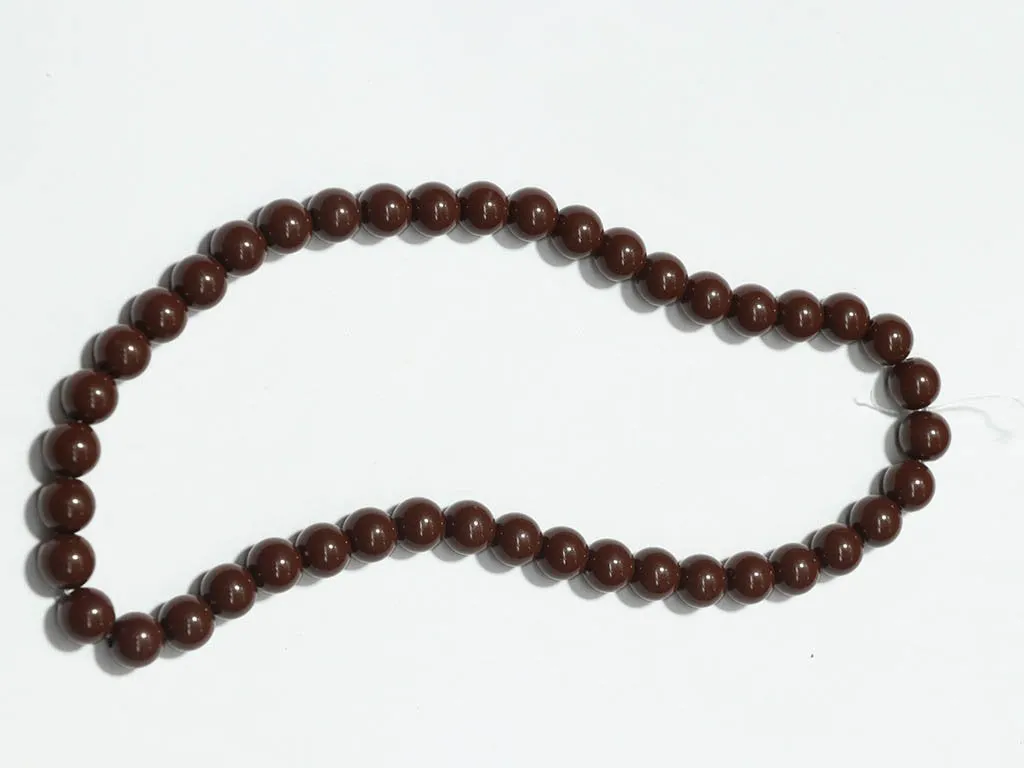 Dark Chocolate Brown Circular Plastic Beads - 10 mm