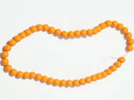 Dark Orange Circular Plastic Beads - 8 mm