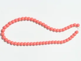 Deep Peach Circular Plastic Beads - 8 mm