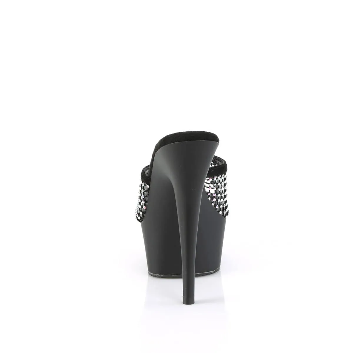 DELIGHT-601-6RM Black Slide High Heel
