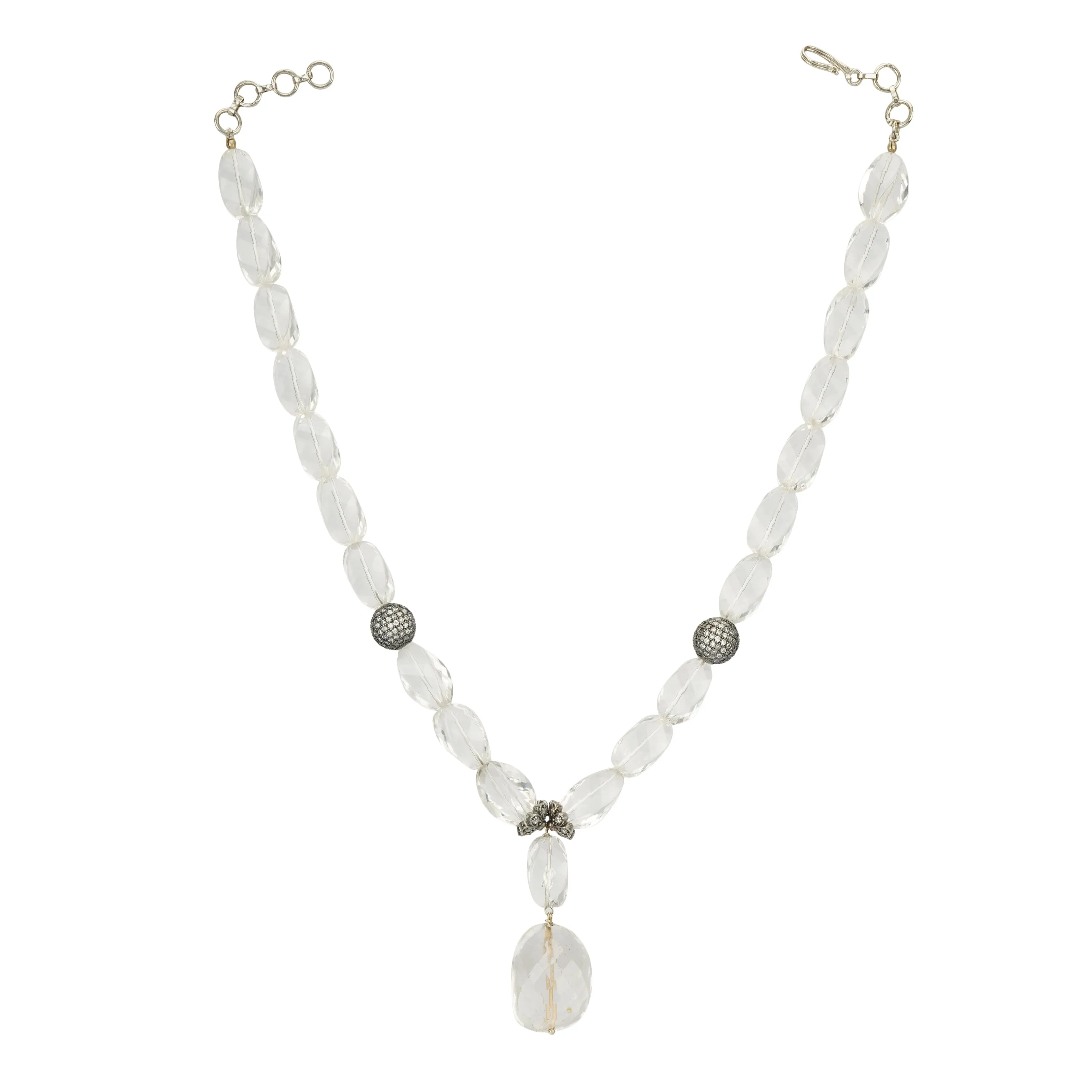 DOR CRYSTAL ZIRCON BALL NECKLACE