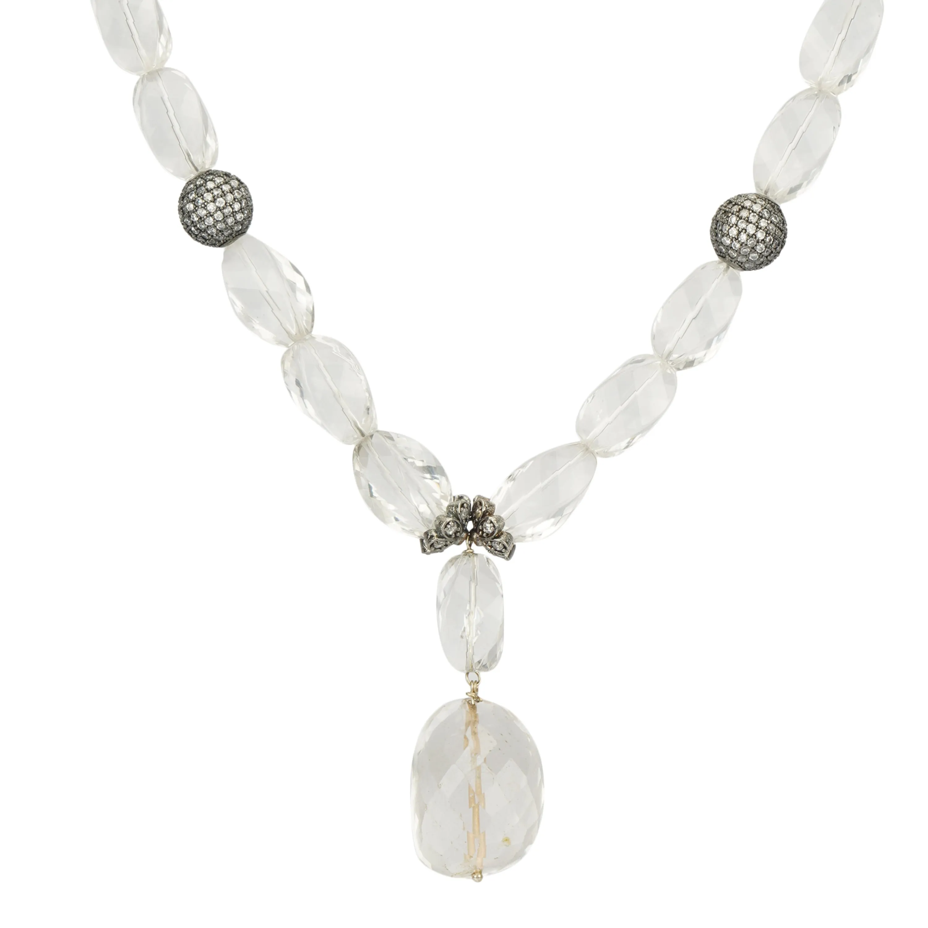 DOR CRYSTAL ZIRCON BALL NECKLACE