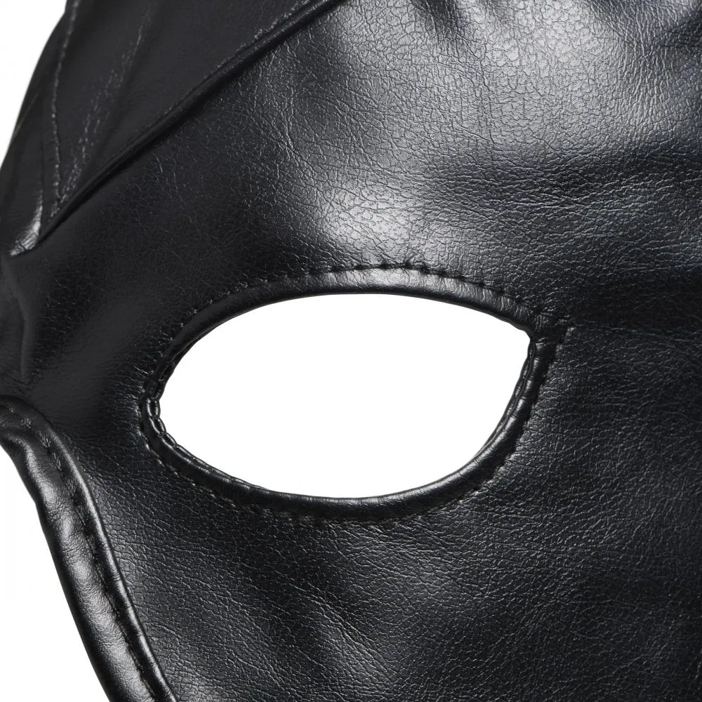 Dungeon Demon Bondage Hood with Horns