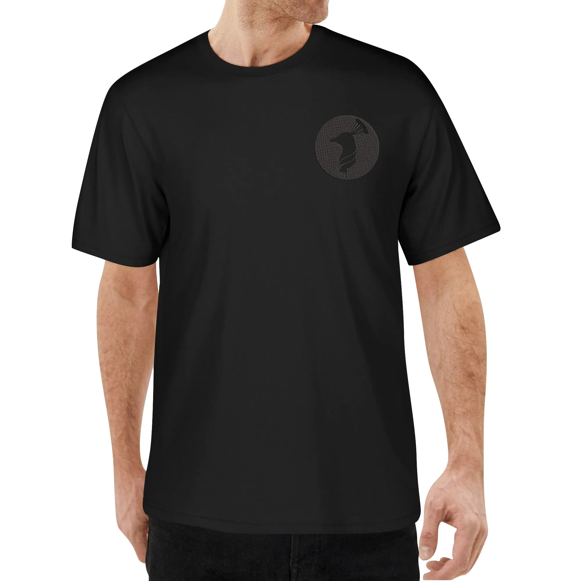 Embroidered Men's Cotton T shirt (Chest Design)
