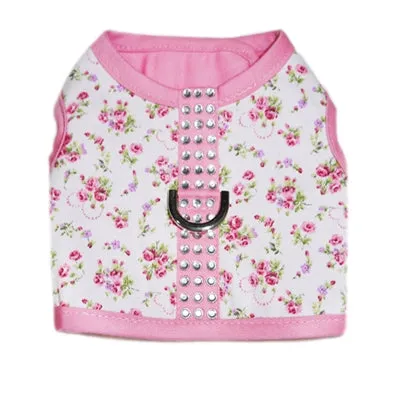 Floral Print with Lace and Rhinestones