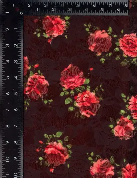 FLORAL PRINTED ON LACE / NFF240215-092