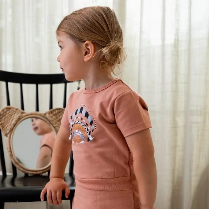 Girls Dress Old Pink | Dirkje