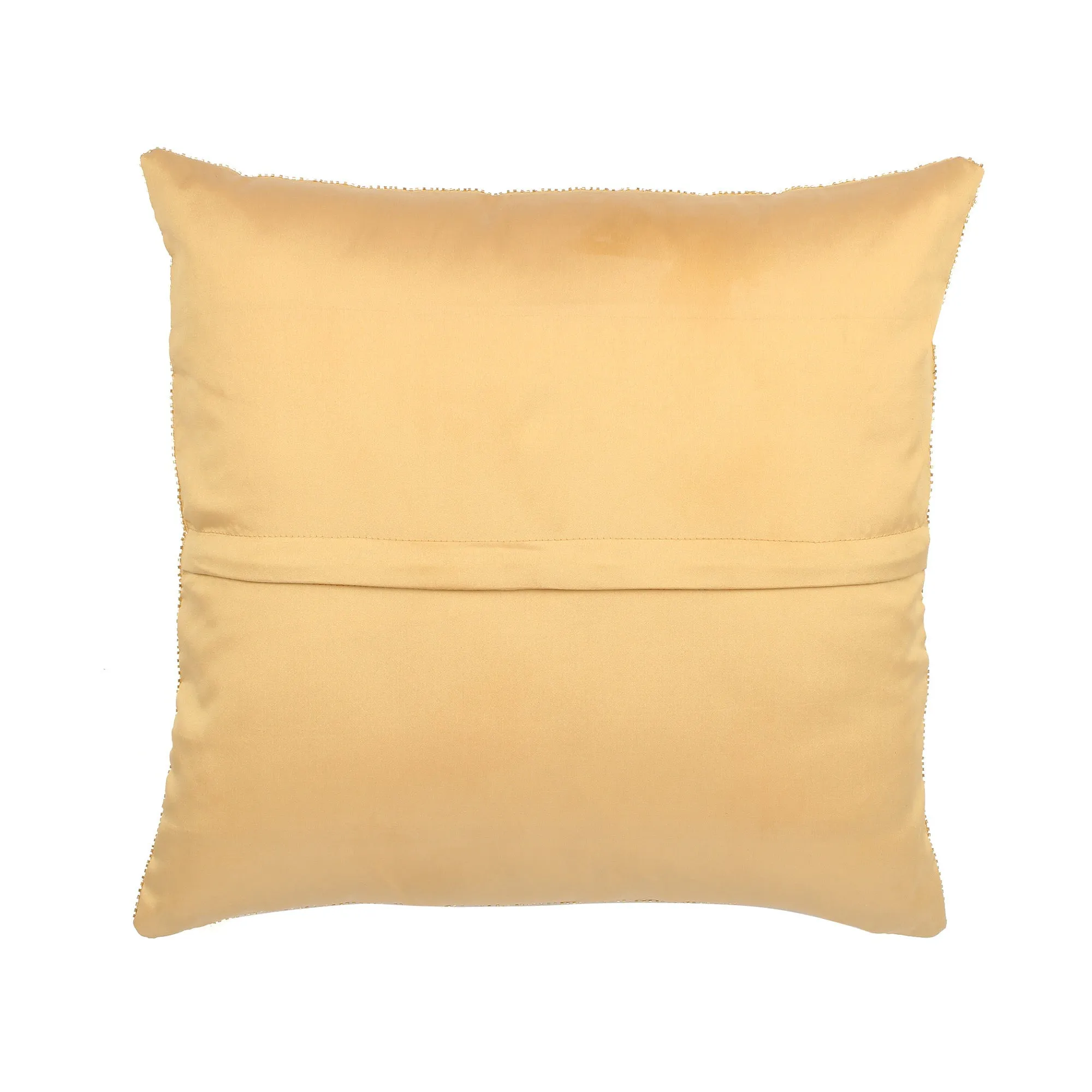 Golden Cushion Cover,  hand embroidered, Designer Cushion Cover