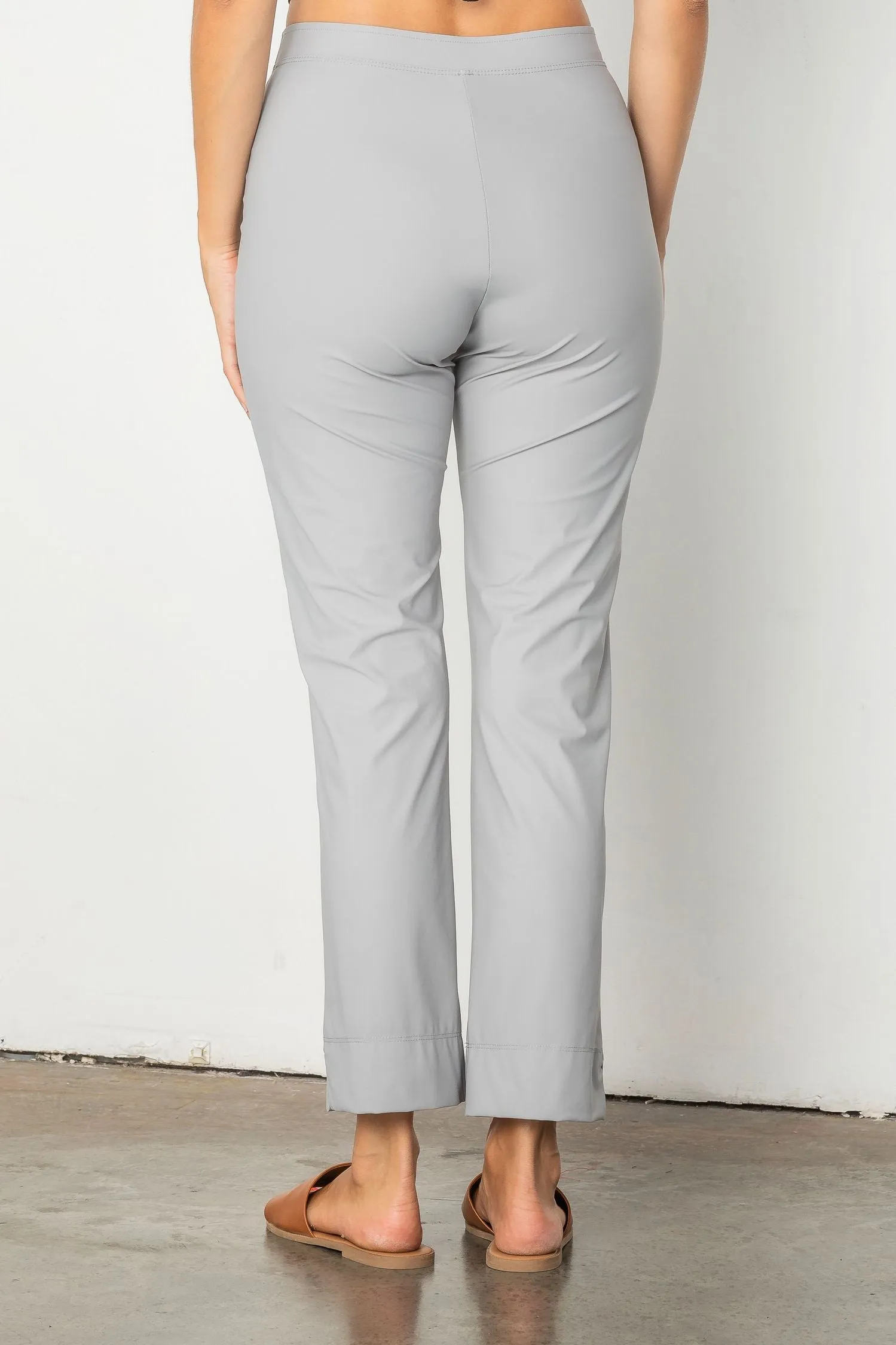 Gray Ankle Slim Pants