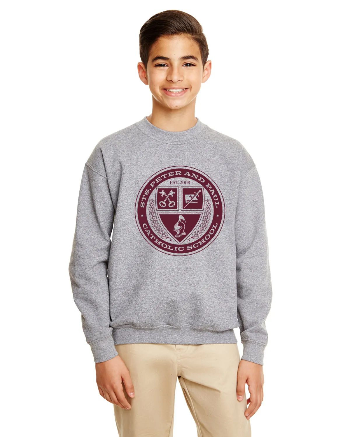 Grey Crewneck Sweatshirt SPPS Crest