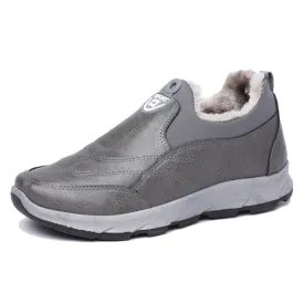 Groovywish Orthopedic Snow Boots For Men Plush Slip-on Winter Shoes