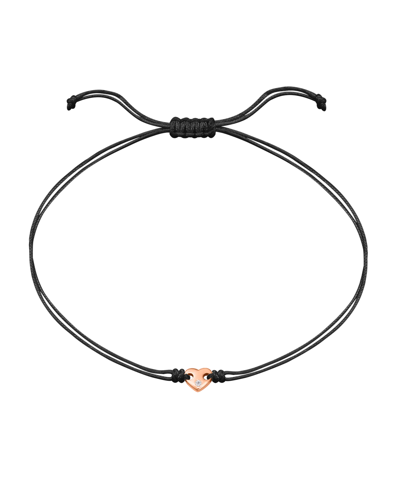 Heart of Gold String of Love Bracelet - 14K Rose Gold