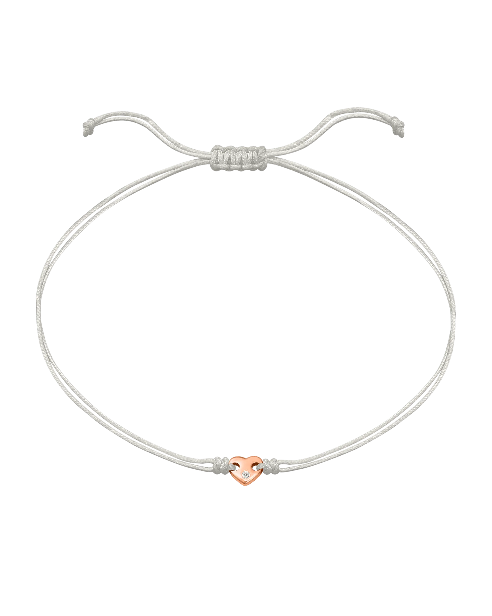 Heart of Gold String of Love Bracelet - 14K Rose Gold