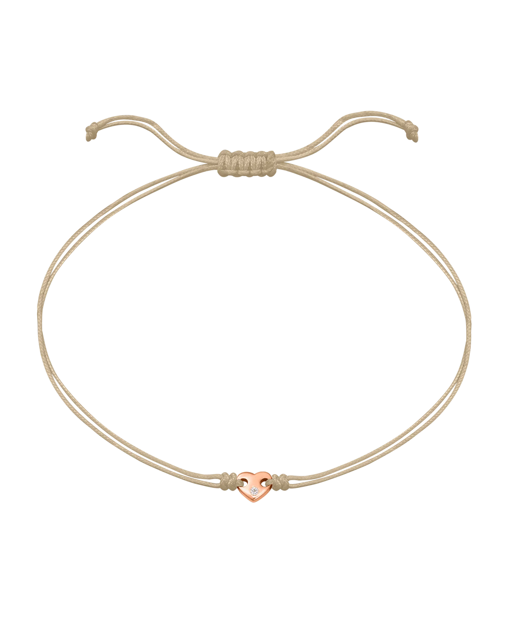 Heart of Gold String of Love Bracelet - 14K Rose Gold