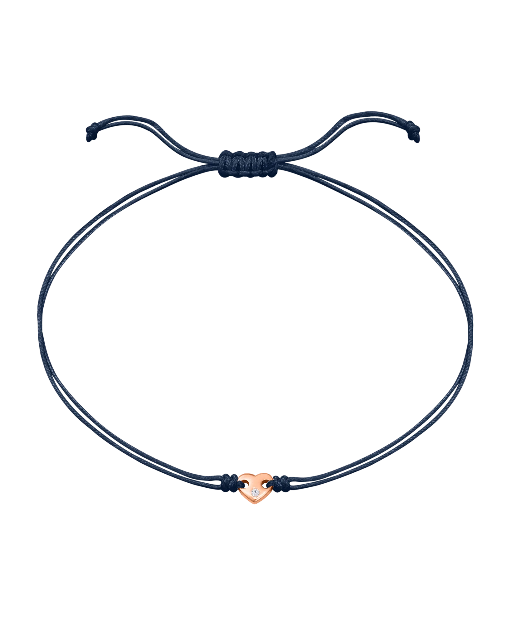 Heart of Gold String of Love Bracelet - 14K Rose Gold