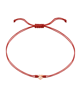 Heart of Gold String of Love Bracelet - 14K Rose Gold