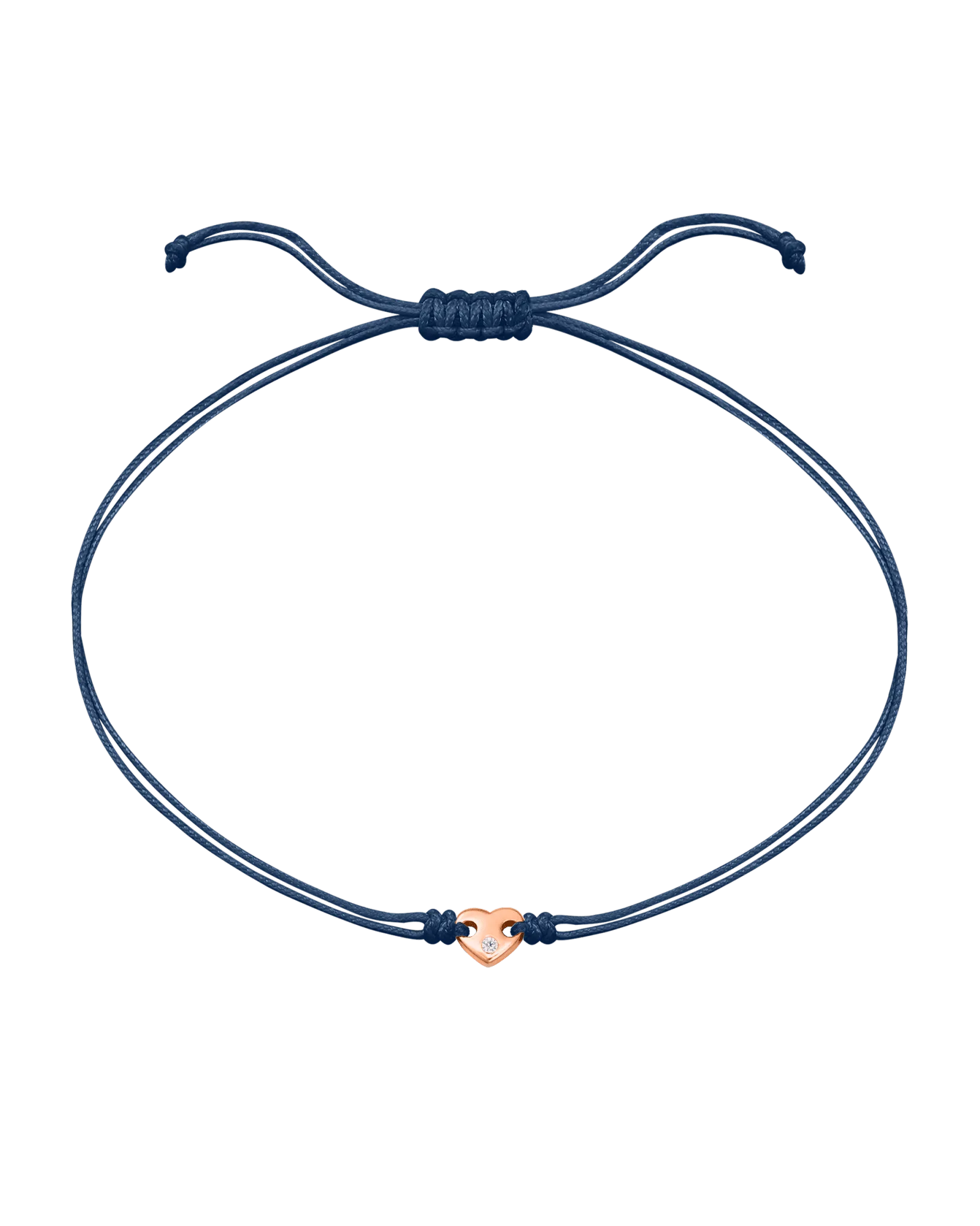 Heart of Gold String of Love Bracelet - 14K Rose Gold