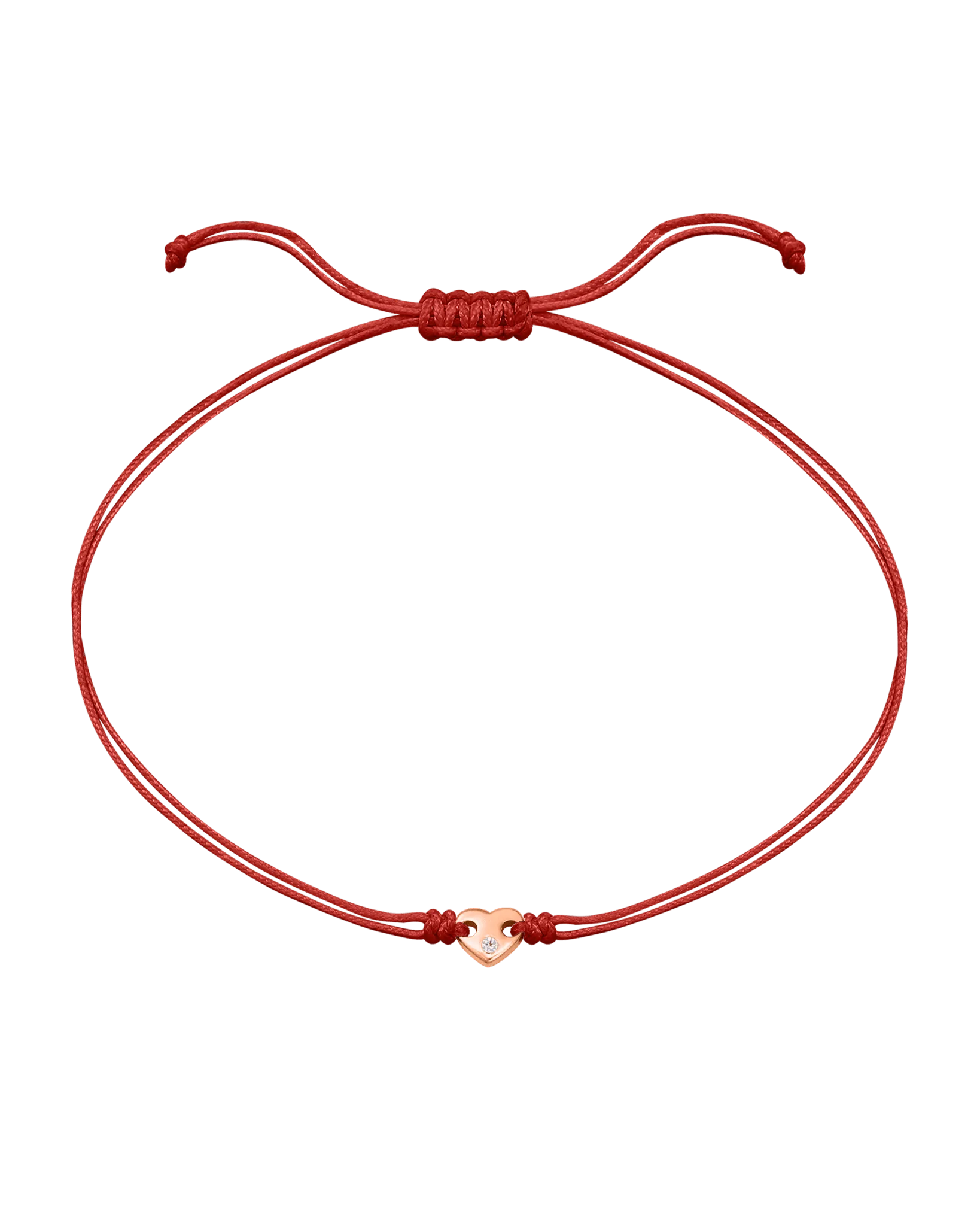 Heart of Gold String of Love Bracelet - 14K Rose Gold