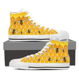 HONEY AND BEES HIGH-TOP SHOES WOMEN - FREE SHIPPING WORLDWIDE