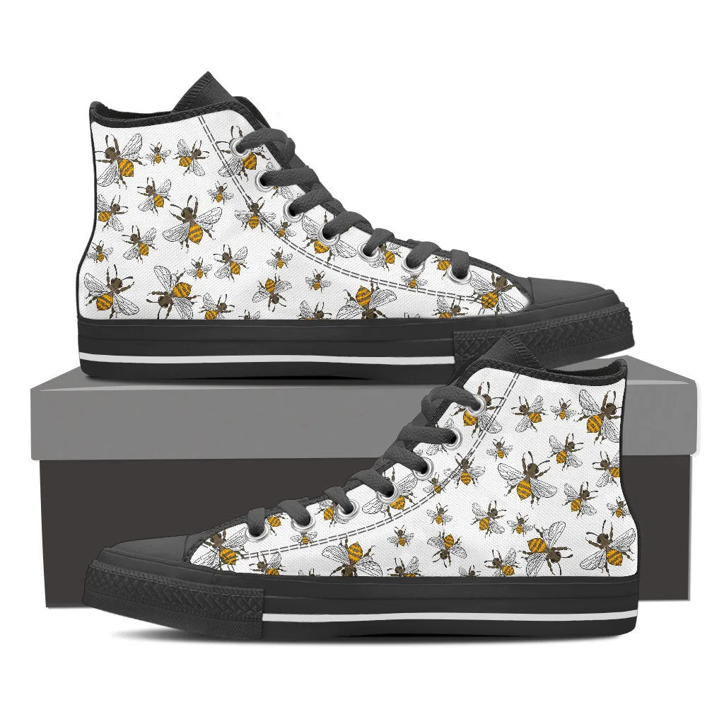 HONEY BEES HIGH-TOP SHOES MENS  - FREE SHIPPING WORLDWIDE