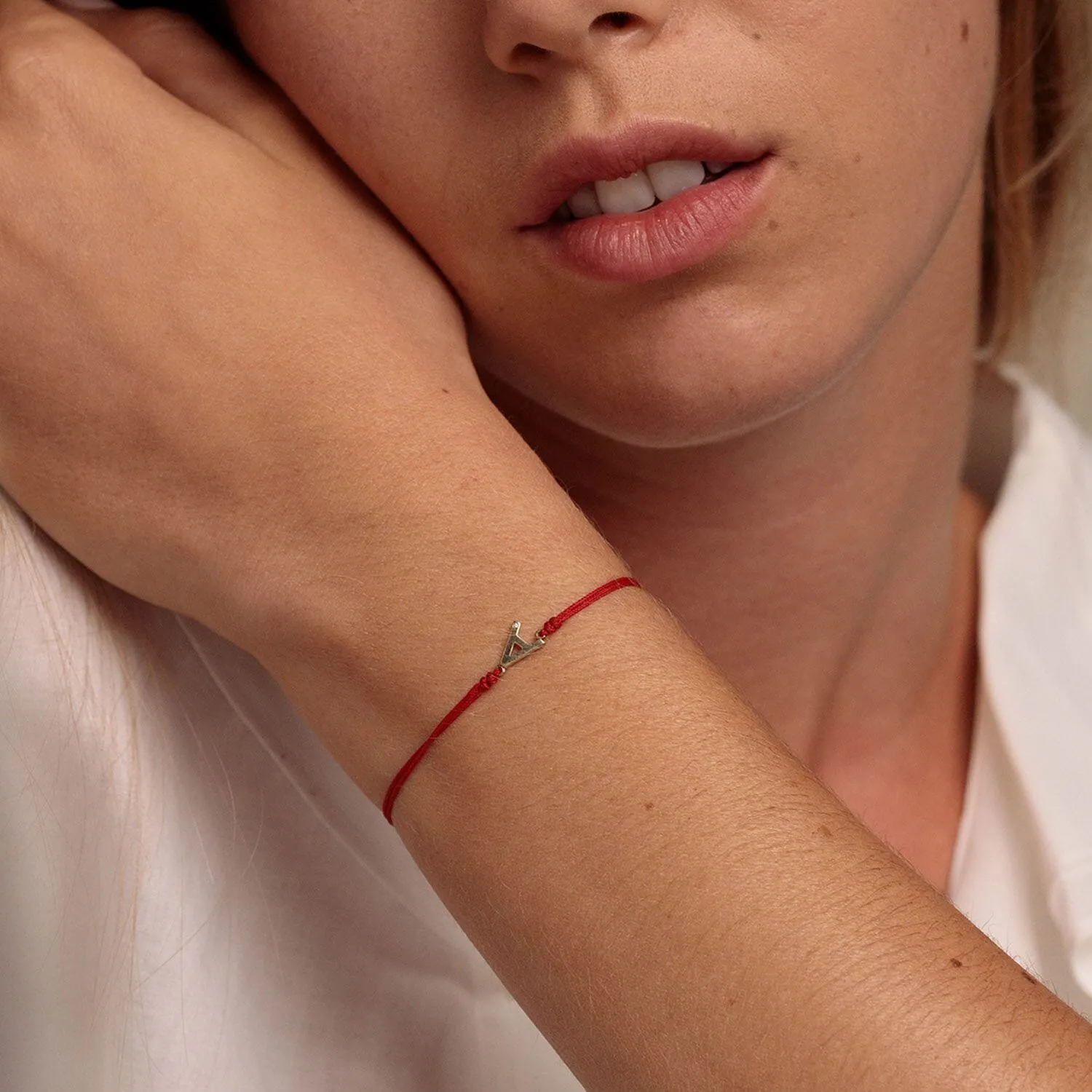 Initial String of Love - 14K Rose Gold