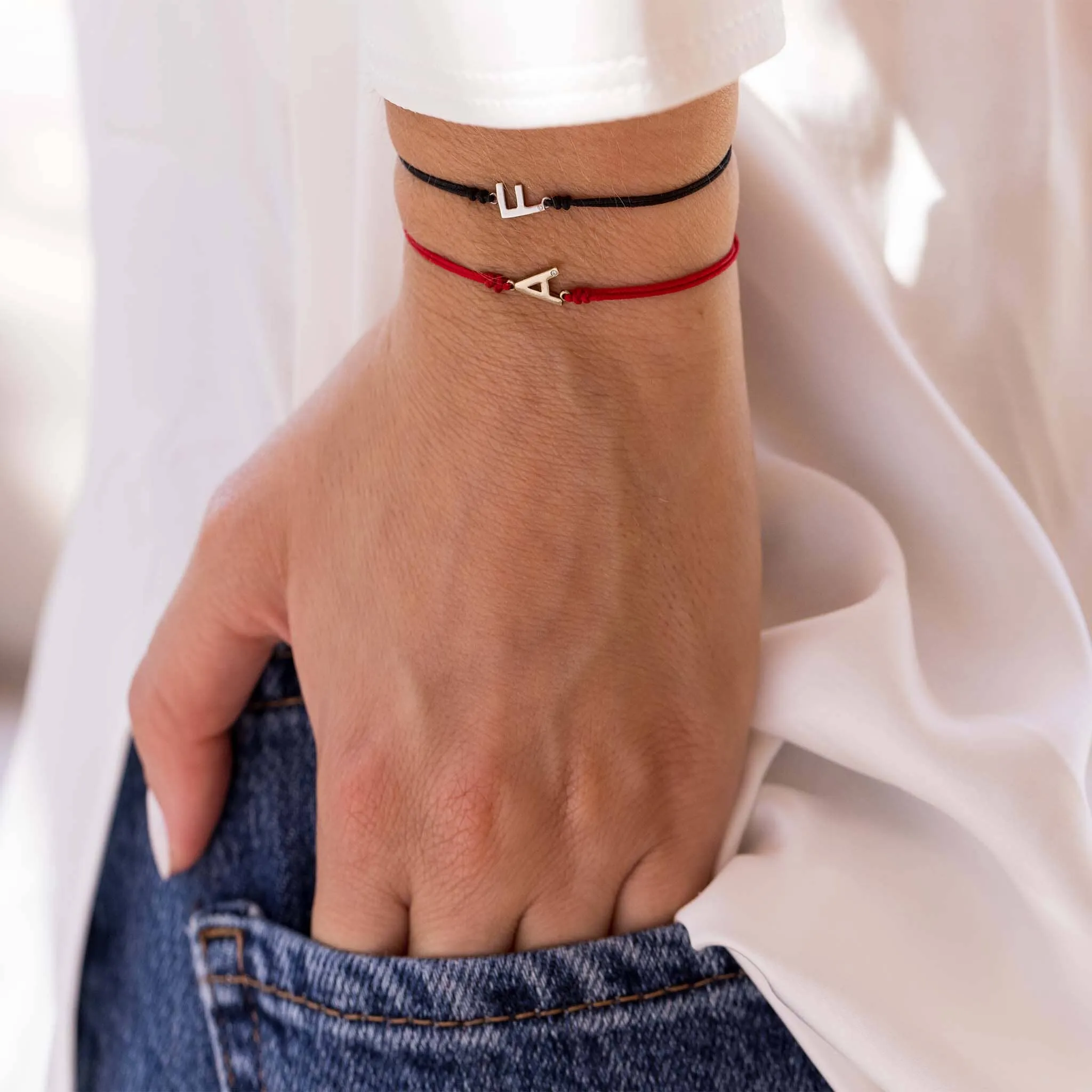 Initial String of Love - 14K Rose Gold