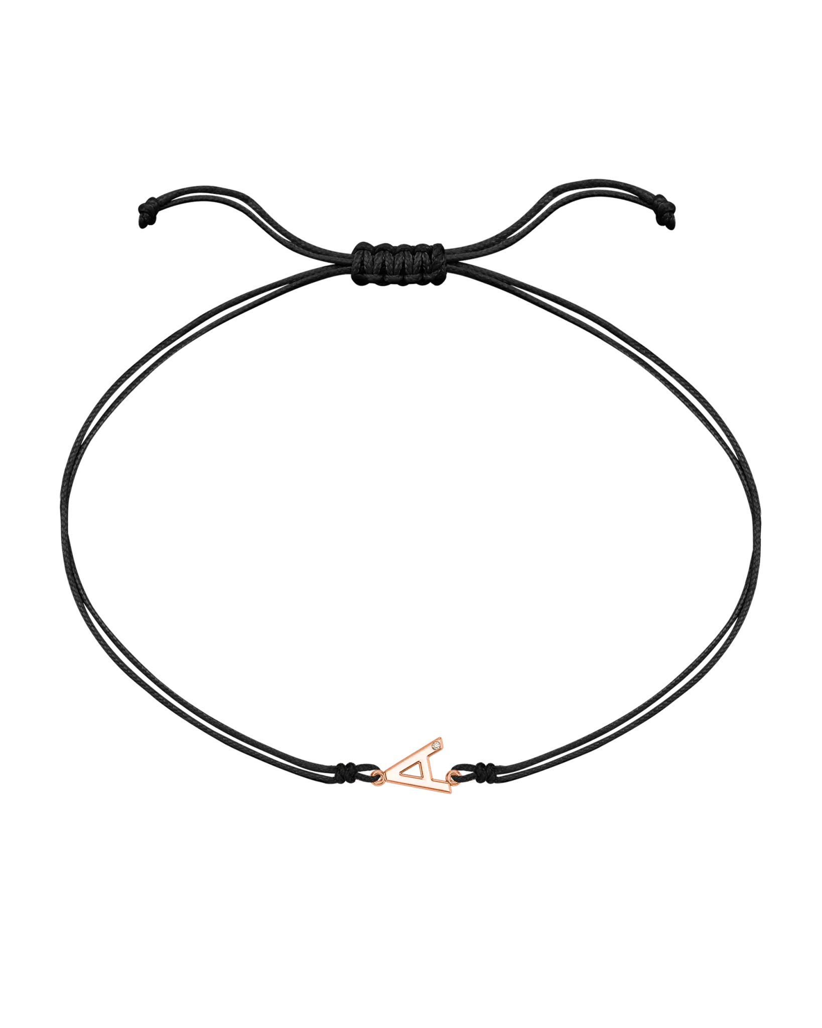 Initial String of Love - 14K Rose Gold