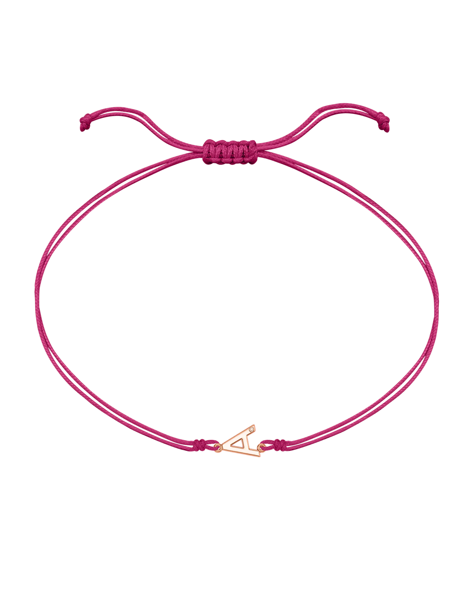 Initial String of Love - 14K Rose Gold