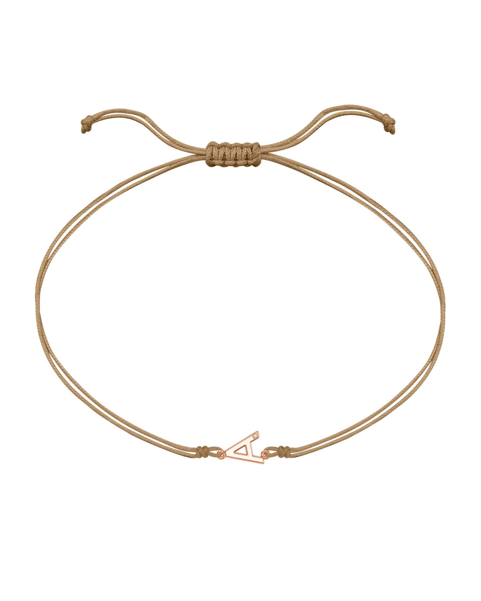 Initial String of Love - 14K Rose Gold