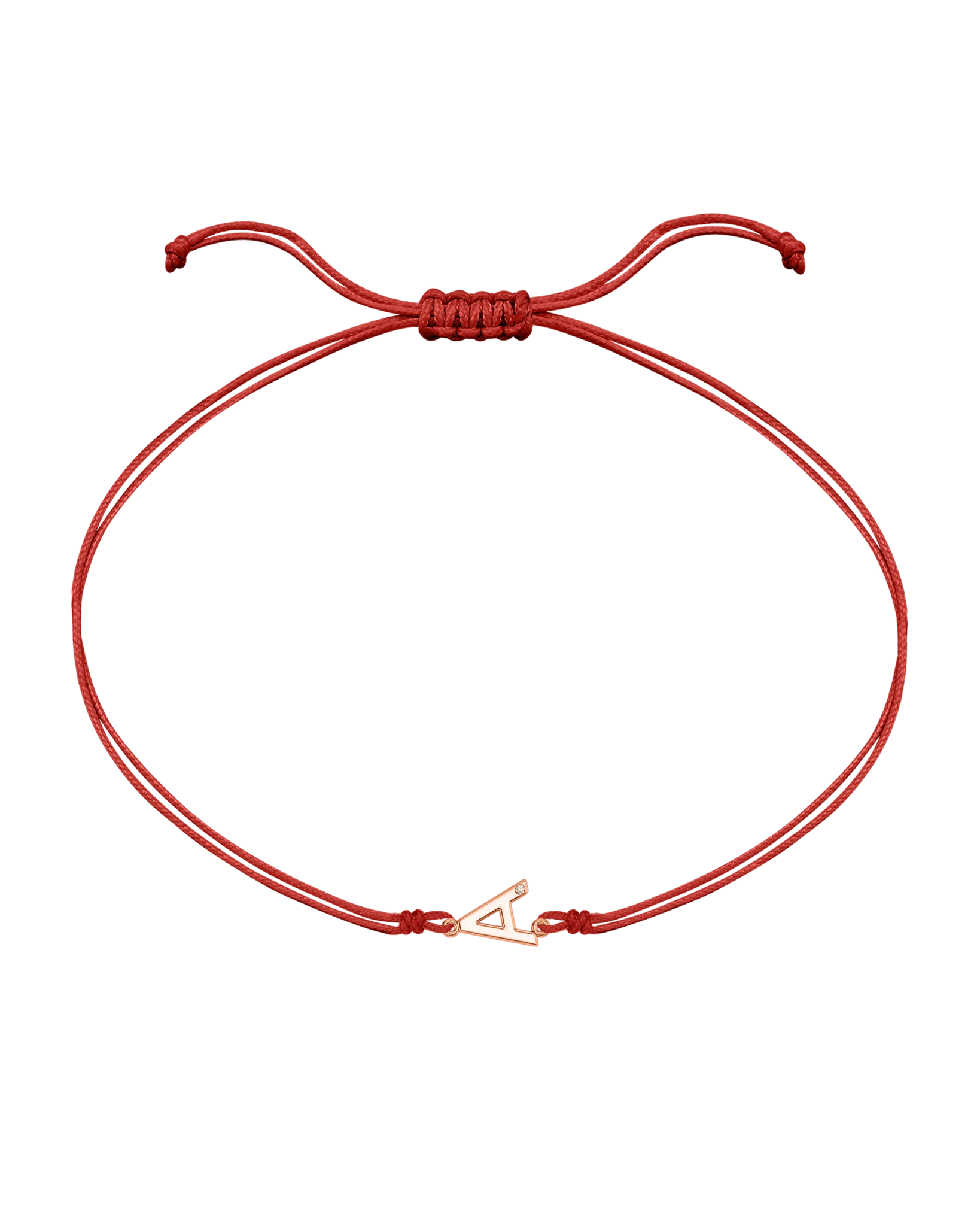 Initial String of Love - 14K Rose Gold