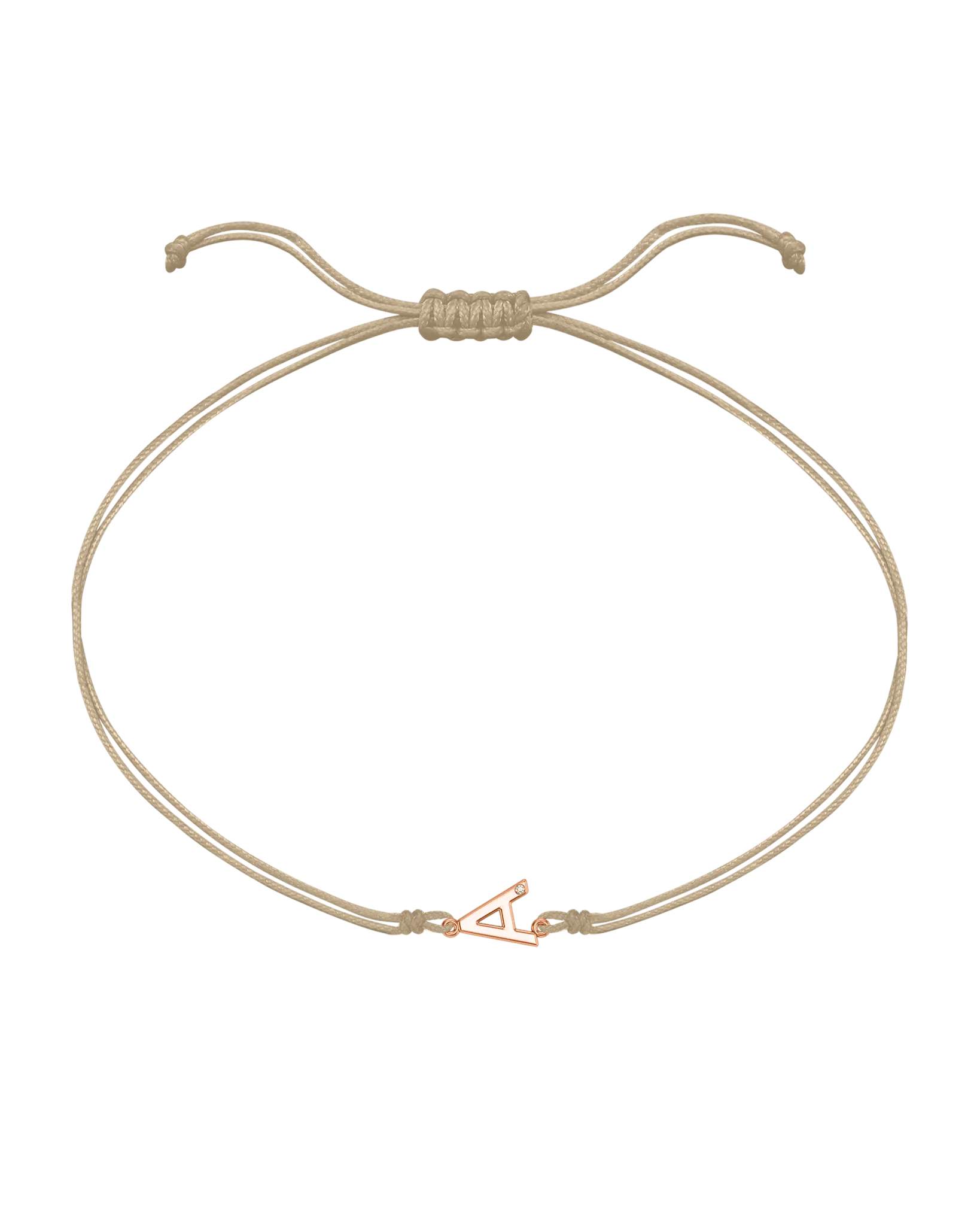 Initial String of Love - 14K Rose Gold